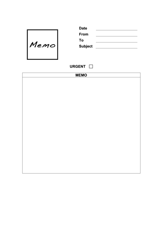 Memo Template Printable pdf