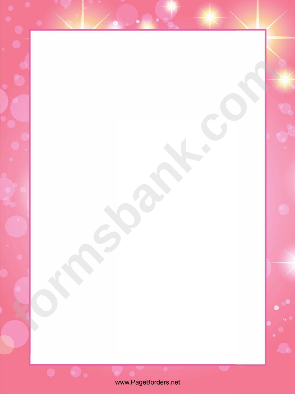 Pink Page Border Templates