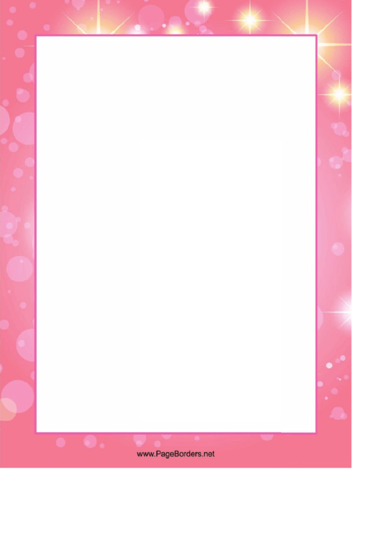 Pink Page Border Templates Printable pdf