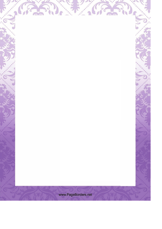 Purple Ornaments Page Border Templates Printable pdf