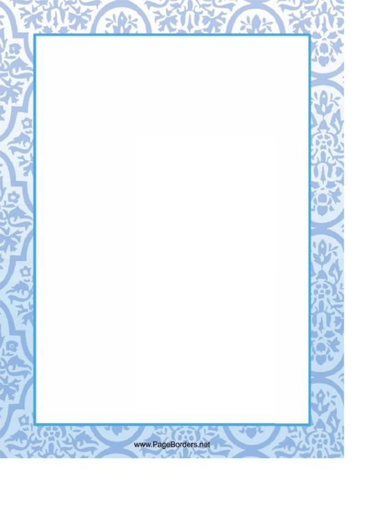 Ornamental Flowers Page Border Templates Printable pdf