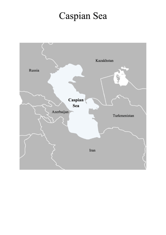 Caspian Sea Map Template Printable pdf