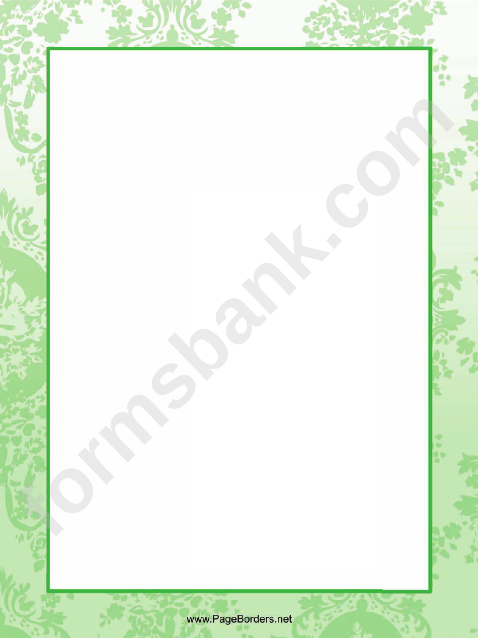 Green Page Border Templates