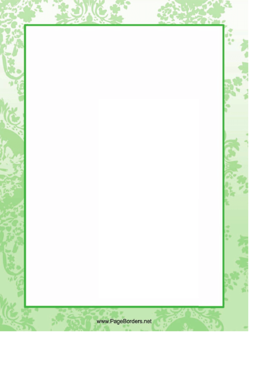 Green Page Border Templates Printable pdf
