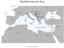 Mediterranean Sea Map Template