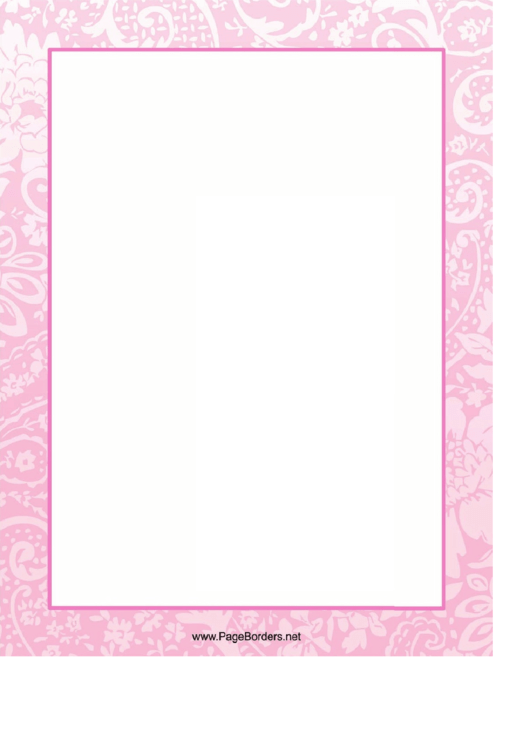 Flowery Page Border Templates Printable pdf