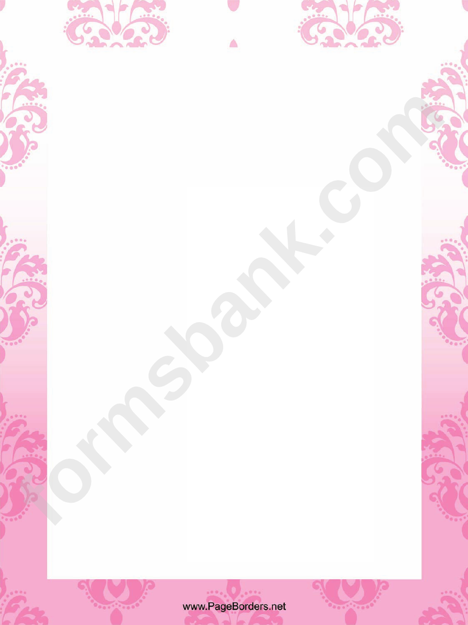 Pale Flowers Page Border Templates