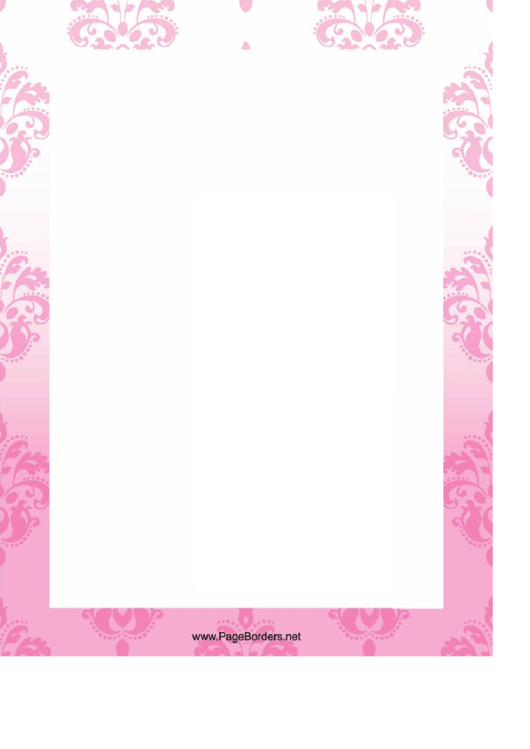 Pale Flowers Page Border Templates Printable pdf