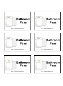 Bathroom Pass Template