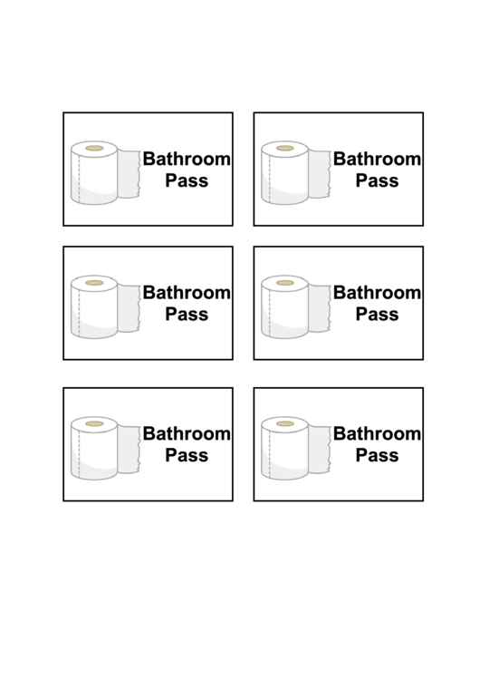 Bathroom Pass Template Printable Pdf Download
