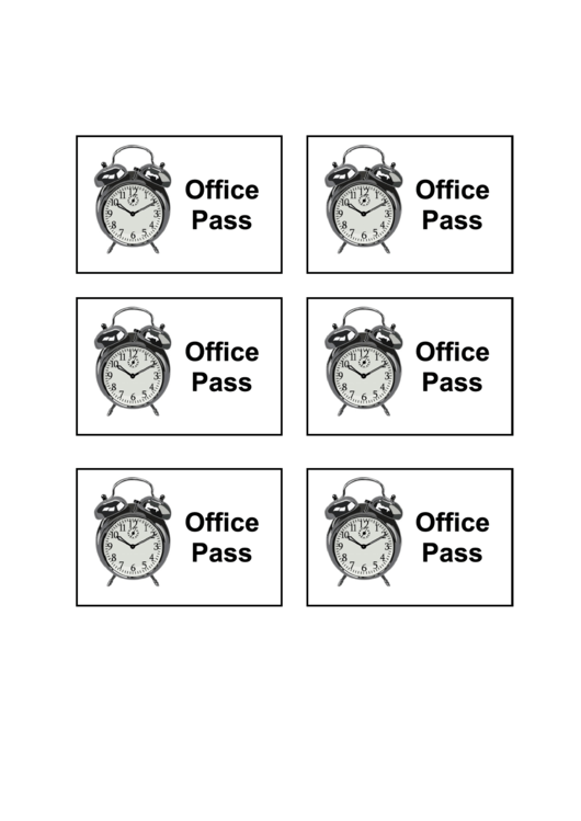 Office Pass Template