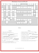 Christmas Crossword Puzzle Template Printable pdf