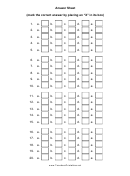 20 Question Answer Sheet