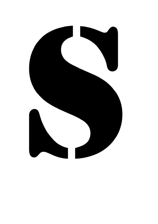 Fillable Stencil Template S Printable pdf