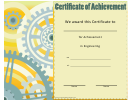 Engineering Achievement Certificate Template