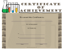 Chemistry Achievement Certificate Template