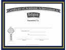 Religion Academic Certificate