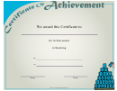 Stacking Achievement Certificate Template