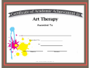 Art Therapy Academic Certificate
