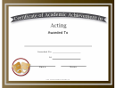 Acting Academic Certificate