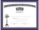 Music Academic Certificate