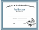 Architecture Academic Certificate