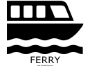 Ferry With Caption Sign