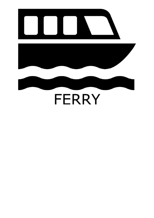 Ferry With Caption Sign Printable pdf