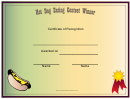 Hotdog Eating Certificate