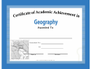 Geography Academic Certificate
