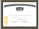 Design Academic Certificate