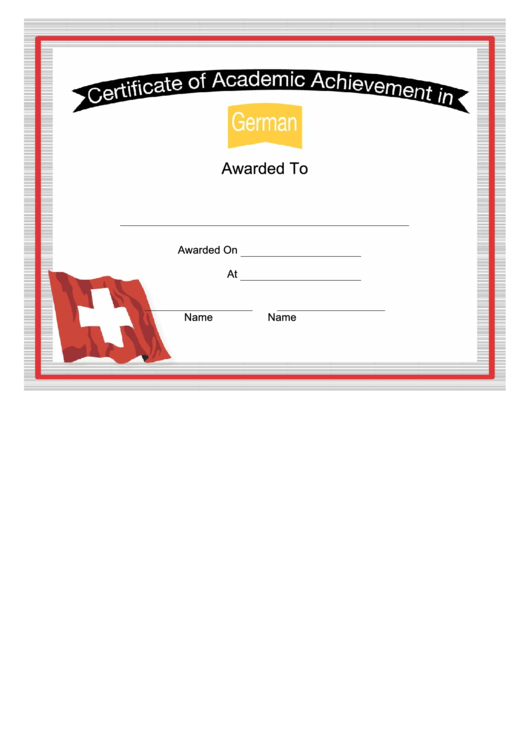 Switzerland German Language Certificate