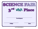 Science Fair Third Place