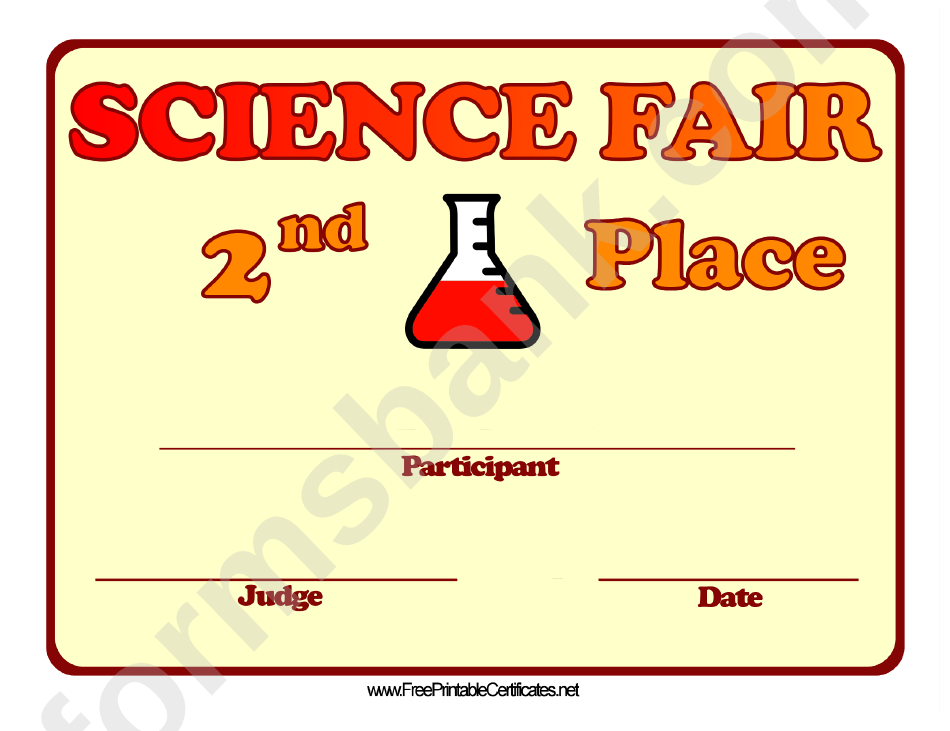 Science Fair Second Place