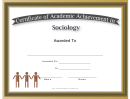 Sociology Academic Certificate