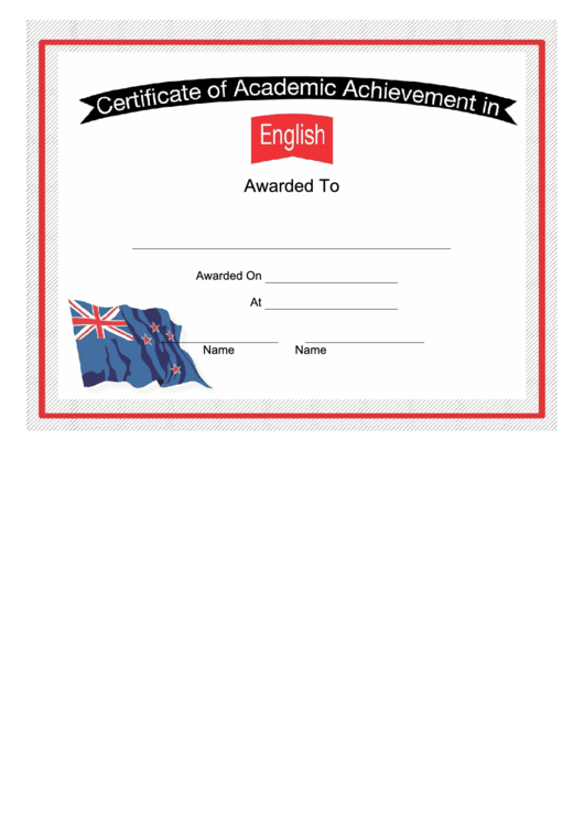 New Zealand English Language Certificate Printable pdf