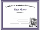 Music History Academic Certificate