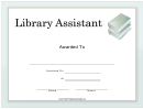 Library Assistant Certificate