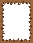Brown Bear Paw Page Border Template