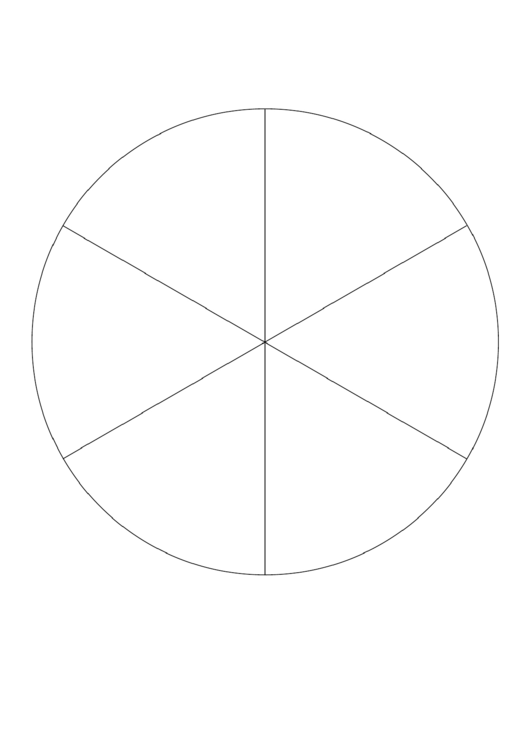 Pie Chart Template - 6 Slices Printable pdf