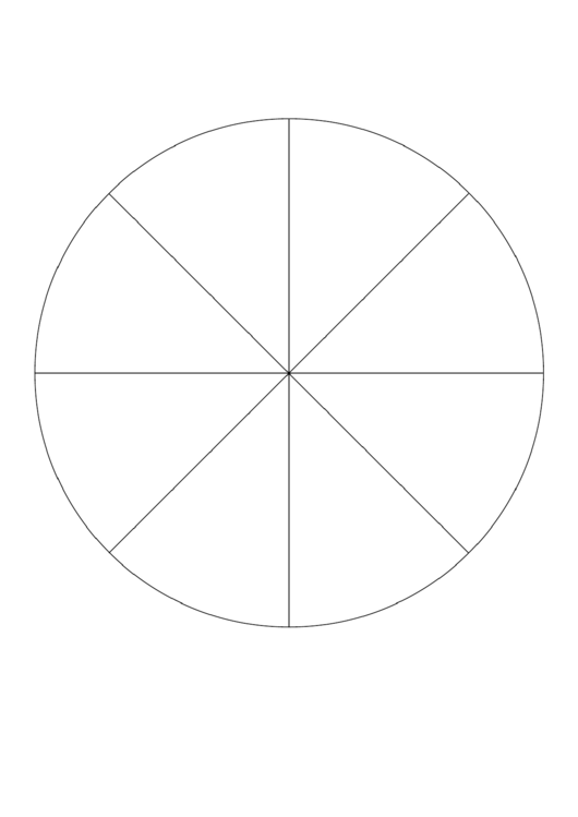 Pie Chart Template - 8 Slices Printable pdf