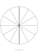 Pie Chart Template - 12 Slices