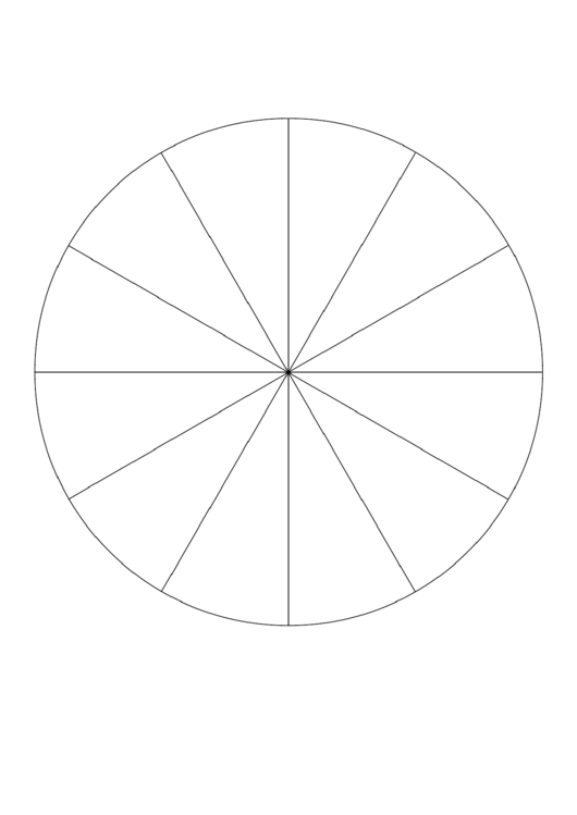 Pie Chart Template - 12 Slices Printable pdf