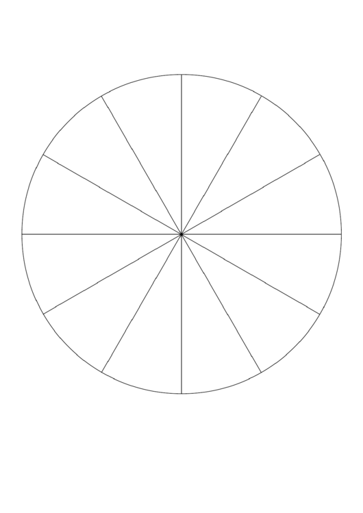 Pie Chart Template - 12 Slices printable pdf download