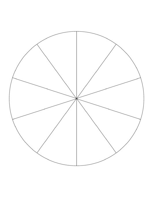 Pie Chart Template - 10 Slices Printable pdf