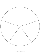 Pie Chart Template - 5 Slices