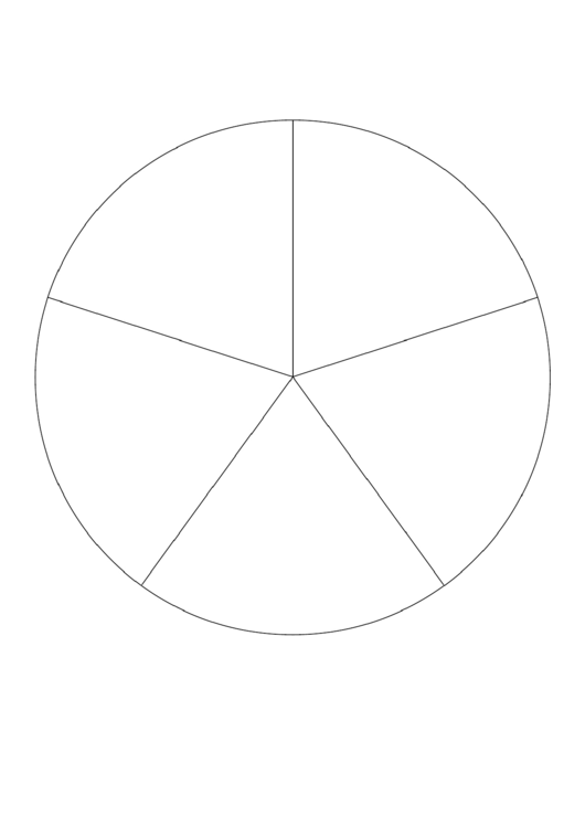 Pie Chart Template - 5 Slices Printable pdf