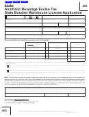 Form 403 - Alcoholic Beverage Excise Tax State Bonded Warehouse License Application