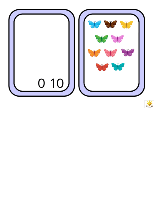 Number Bonds To 10 Coloured Butterfly Match Template Printable pdf