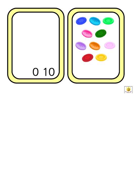 Number Bonds To 10 Buttons Match Template Printable pdf
